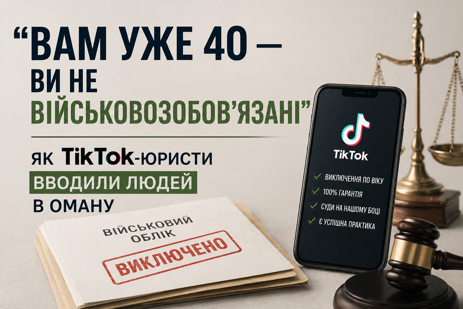 “Вам уже 40 — ви не військовозобов’язані”: як TikTok-юристи вводили людей в оману